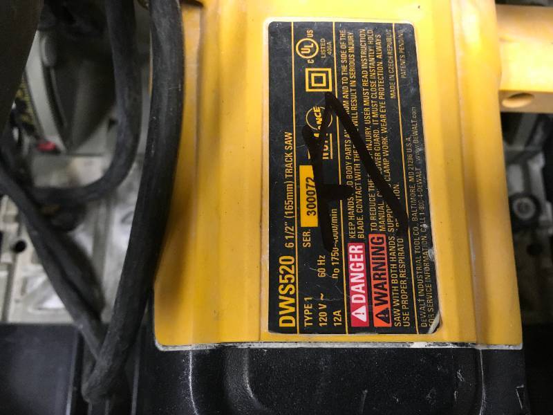 DeWalt DWS520 6-12 Corded Track Saw in Case in Working conditions