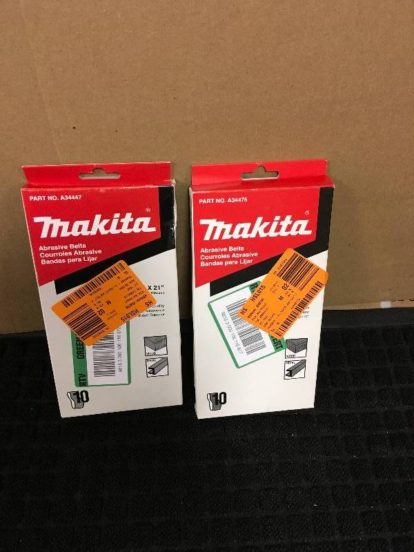 Makita Abrasive Belts - Lot of 2 open box never used