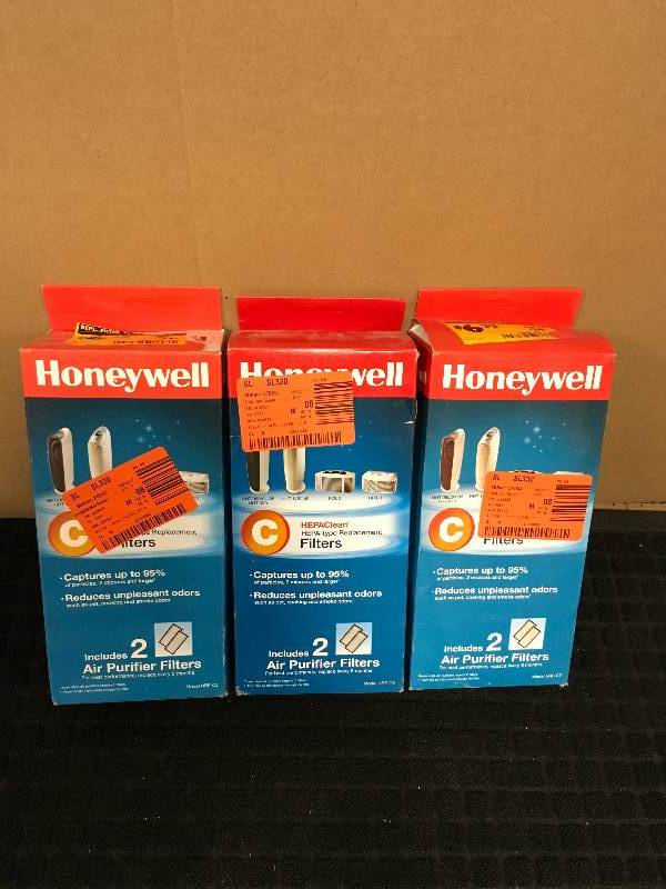 Honeywell HEPAClean Replacement Filter C - 2 Pack - Lot of 3
