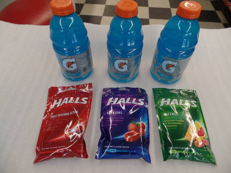 lot 33 image: Cough Drops & Gatorade