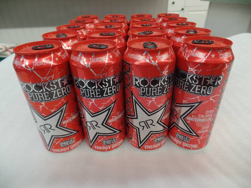 lot 45 image: Rockstar Pure Zero Watermelon 16oz.