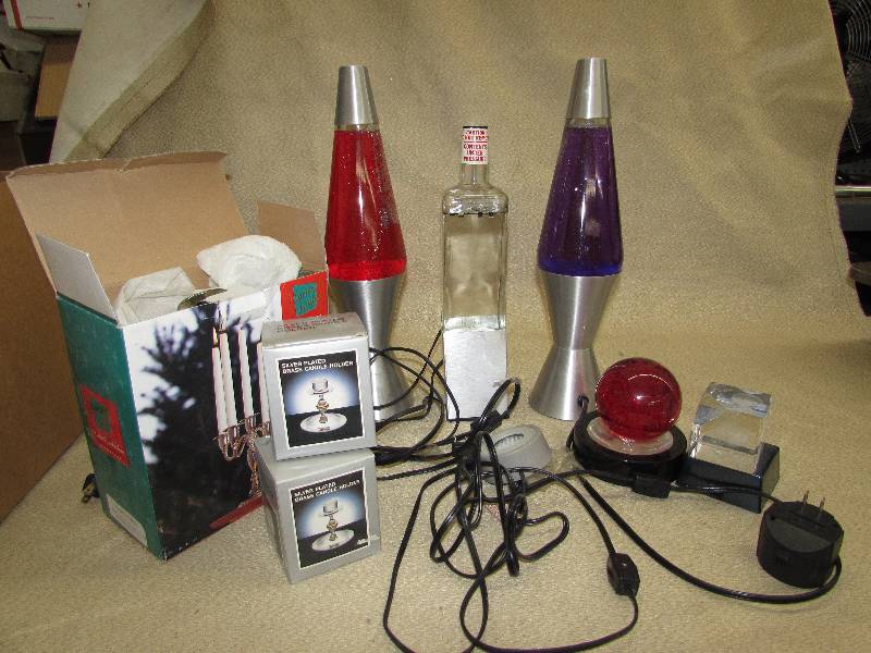 GLITTER LAMPS, CANDLE STICK HOLDERS