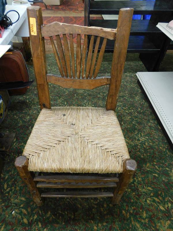 VINTAGE CHAIR, BROKEN BACK REST