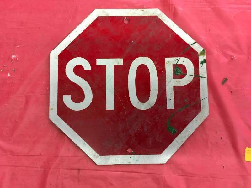 METAL STOP SIGN