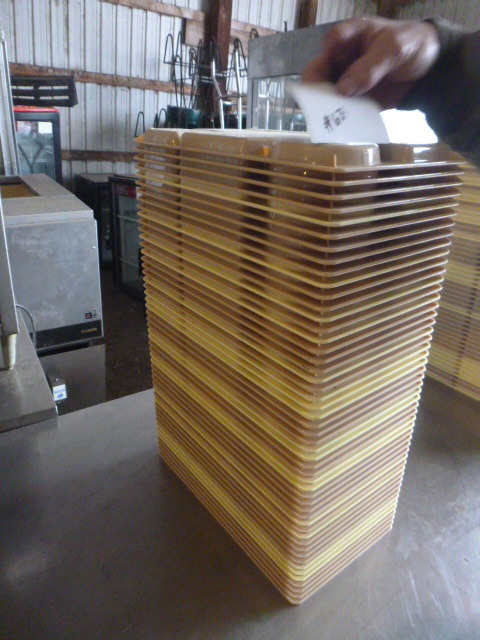 lot 64 image: 50 Plastic Serving Trays