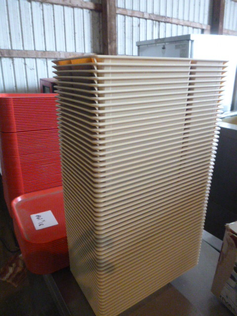 lot 65 image: 58 Plastic Serving Trays