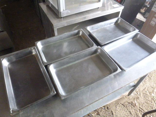 lot 67 image: 5 Full Size Steam Pans