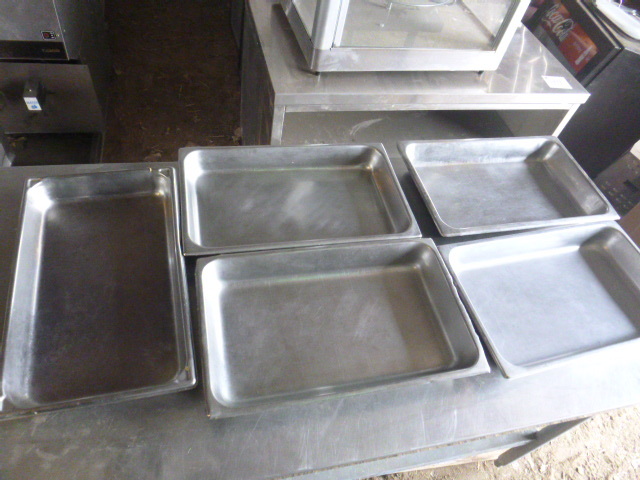 lot 68 image: 5 Full Size Steam Pans