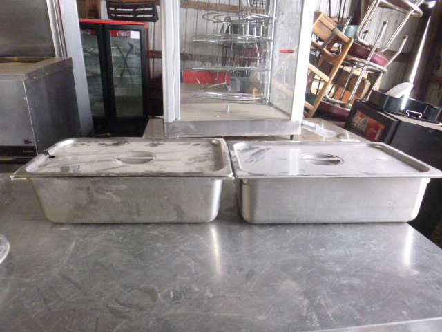 lot 92 image: 2 Full Size Steam Pans