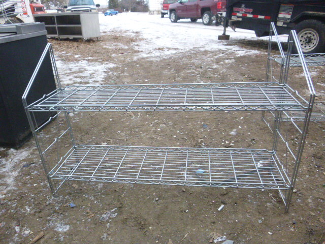 lot 120 image: 2 Tier Stainless Steel Shelving