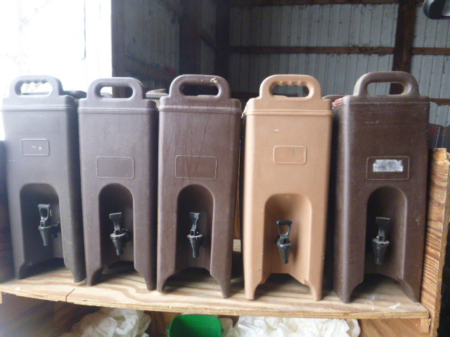 lot 177 image: 5 Cambro Coffee Dispensers