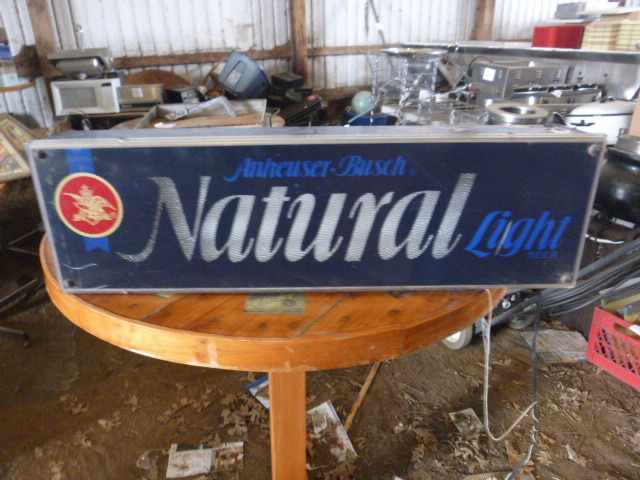 lot 189 image: Anheuser Busch Natural Light Beer Sign