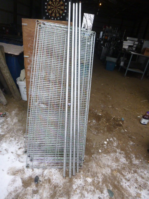 lot 192 image: 4 Tier Stainless Steel Shelving