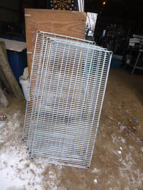 lot 196 image: 4 Tier Stainless Steel Shelving