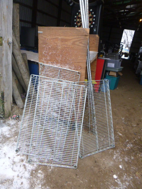 lot 197 image: 4 Tier Stainless Steel Shelving