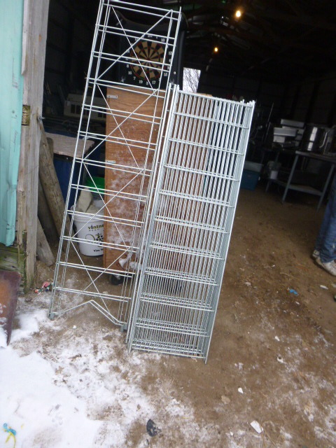 lot 198 image: 4 Tier Stainless Steel Shelving