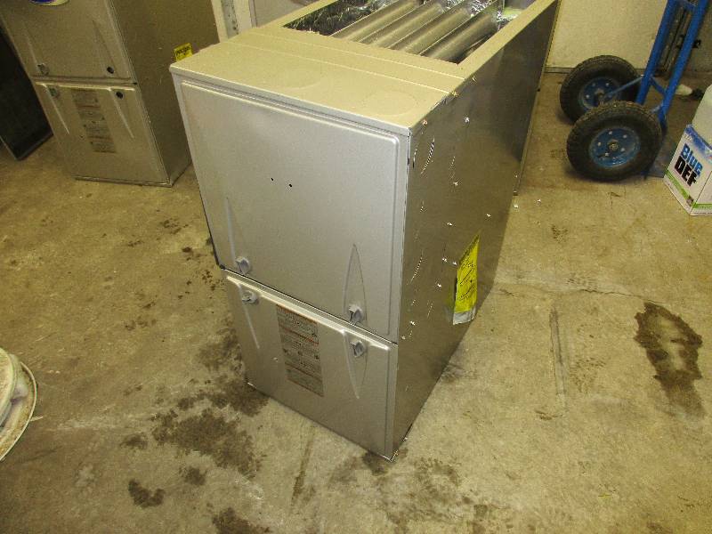 lot 5 image: Carrier furnace. 80000 BTU. Model 5...