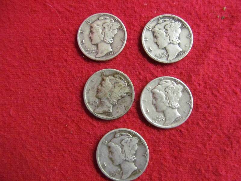 lot 7 image: mercury dimes