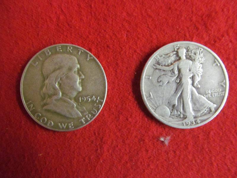 lot 8 image: Franklin ,Walking half dollar