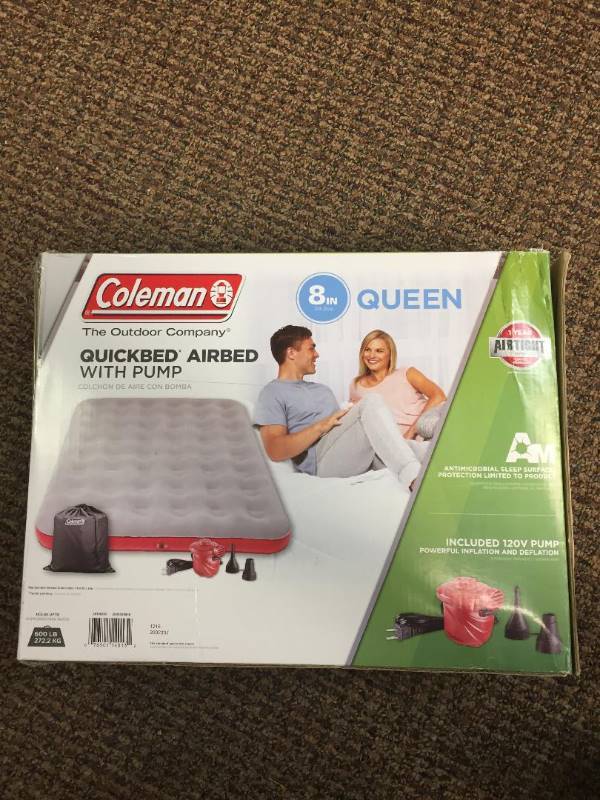 Coleman� QuickBed Air Mattress Single High Queen with Pump - Gray