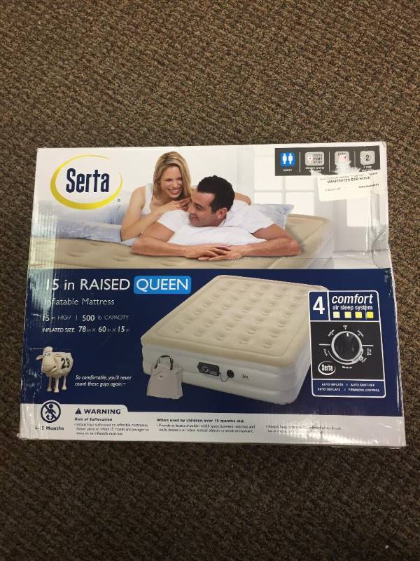 Serta Comfort Air Mattress - Double High Queen (Beige)