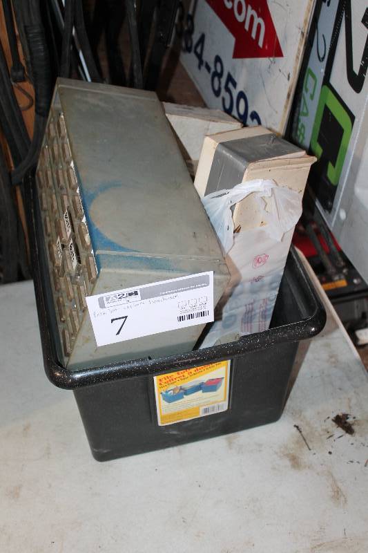 lot 7 image: Box Lot of Hardware, Miscellaneous Bolts, Screws, Nuts and More of Various Size