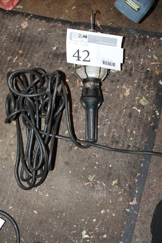 lot 42 image: HandheldHanging Shop Light