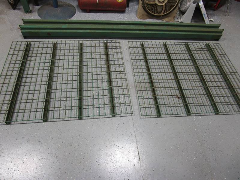 lot 13 image: (2) 8 12 PalletRack Beams & (2) pcs Pallet Rack Decking