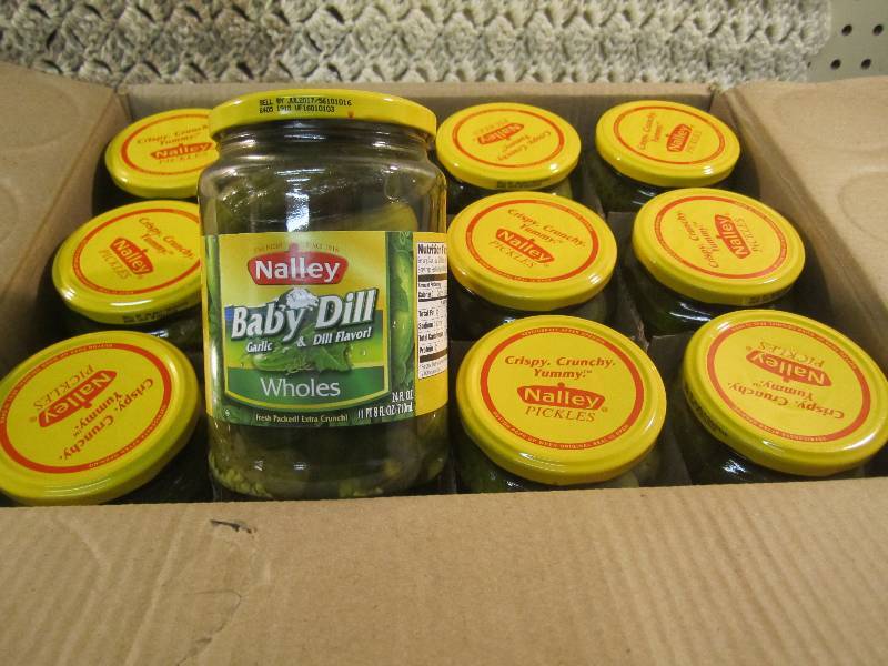 lot 42 image: Case of 12 Jars of Baby Dill Whole ...