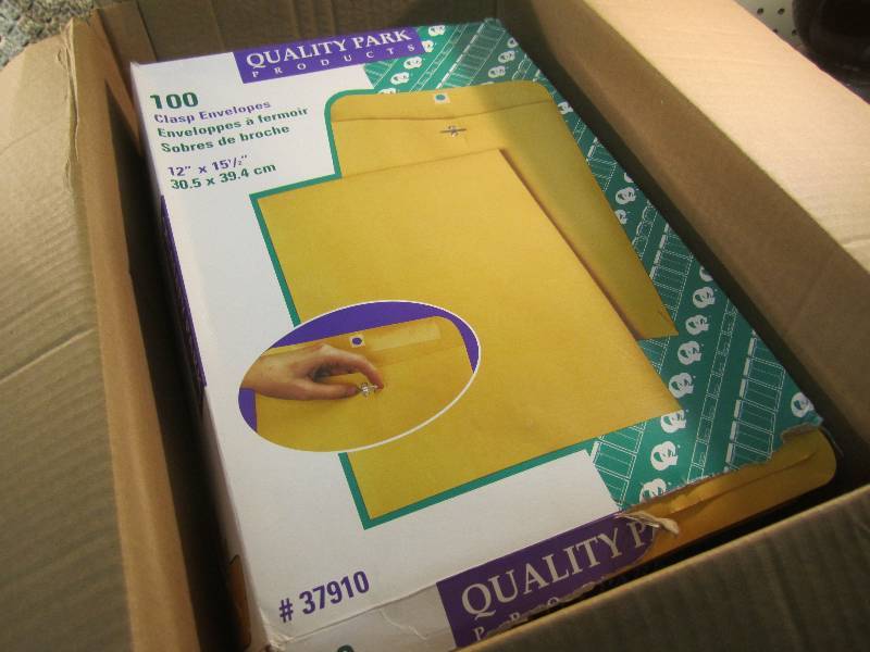 lot 55 image: Lot of 300 Clasp Envelopes 12 x 15...