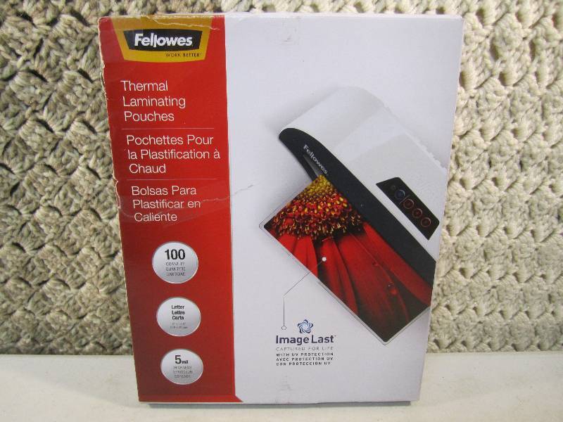 lot 56 image: Box of 100 Thermal Laminating Pouch...