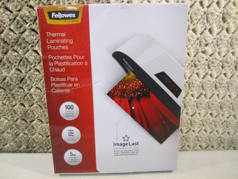 lot 57 image: Box of 100 Thermal Laminating Pouch...