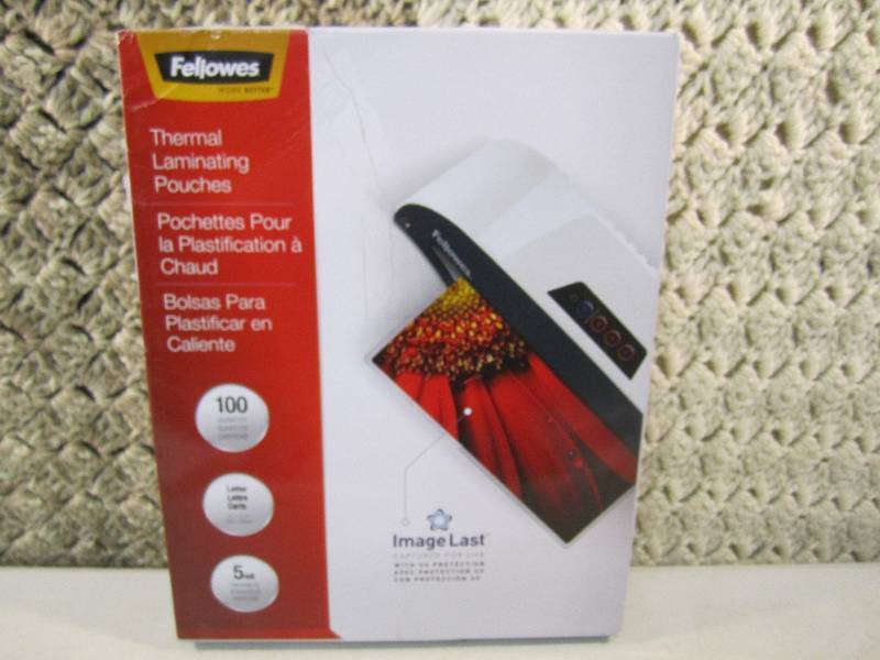 lot 58 image: Box of 100 Thermal Laminating Pouch...