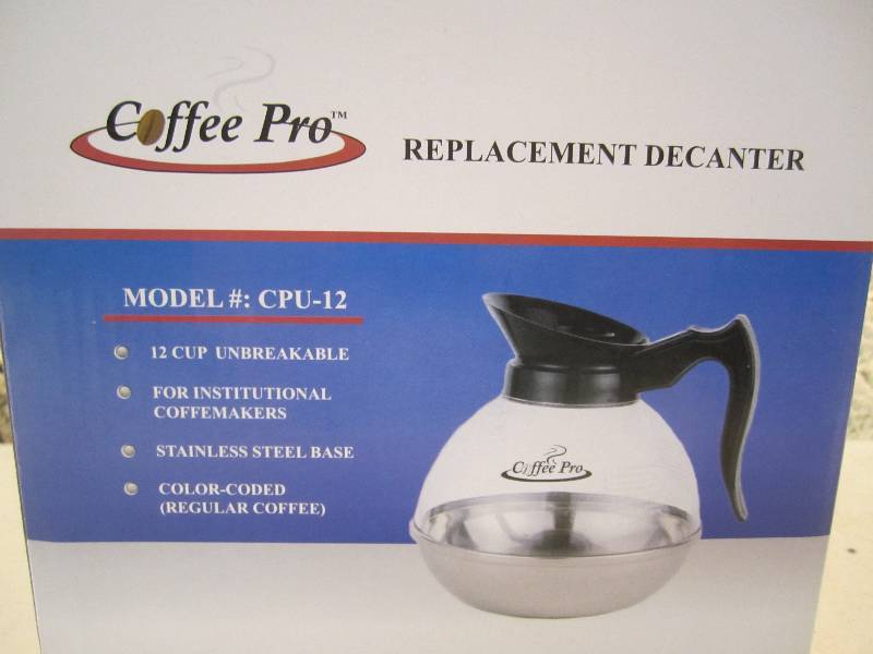 lot 70 image: Coffee Pro 12-Cup Unbreakable Repla...