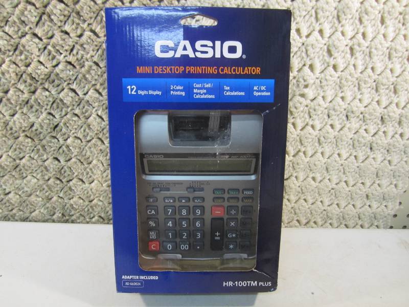 lot 72 image: Casio 12-Digit Desktop Printing Cal...
