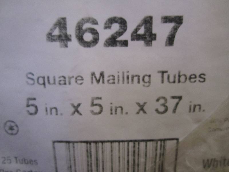 lot 115 image: Pack of 25 Square Mailing Tubes 5 ...