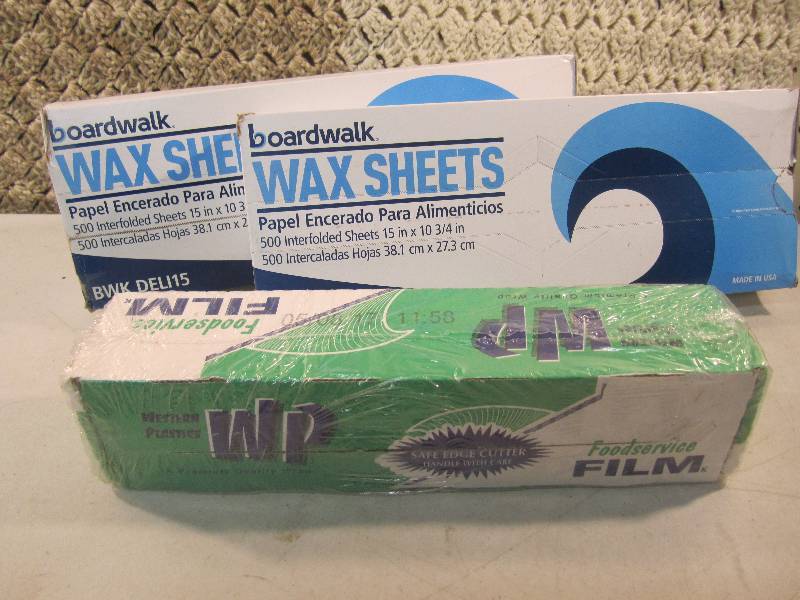 lot 118 image: Lot of Food Service Film and Wax Pa...