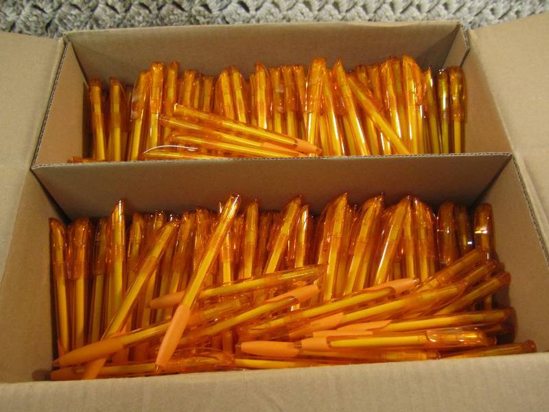 lot 121 image: Case of 500 Transparent Orange Ink ...