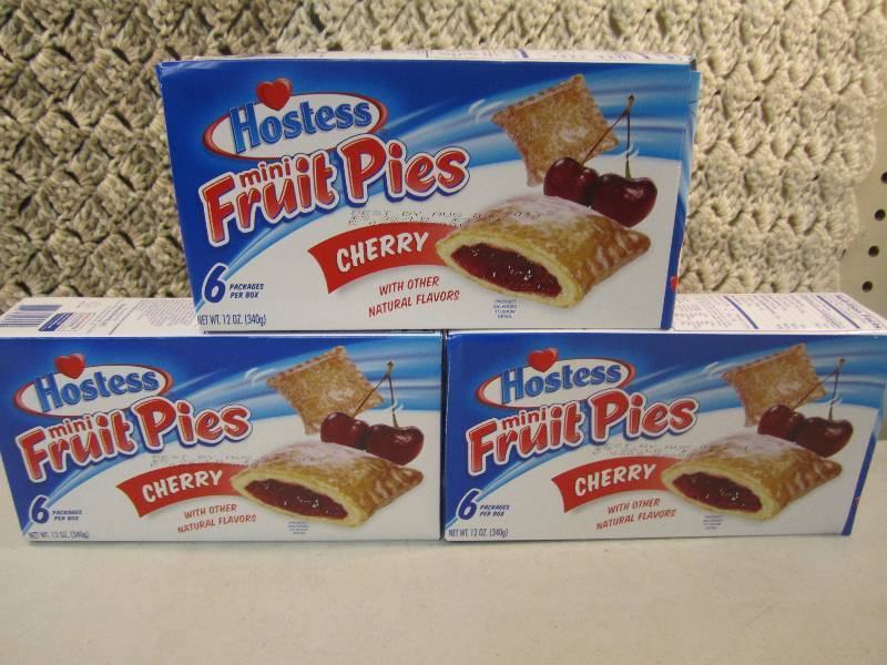lot 158 image: Lot of 3 Boxes Hostess Mini Fruit P...
