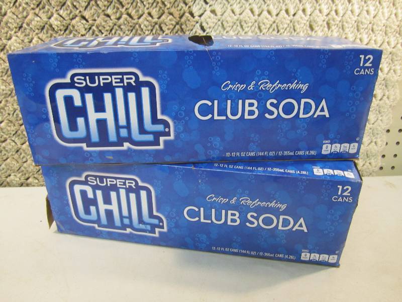 lot 194 image: 2 - 12 Packs Super Chill Club Soda ...