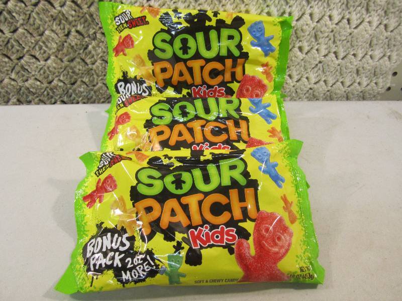 lot 212 image: 3 Bags of Sour Patch Sour Then Swee...