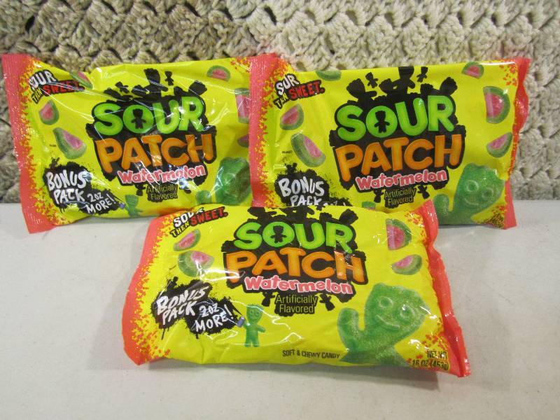 lot 216 image: 3 Bags of Watermelon Sour Patch Sou...