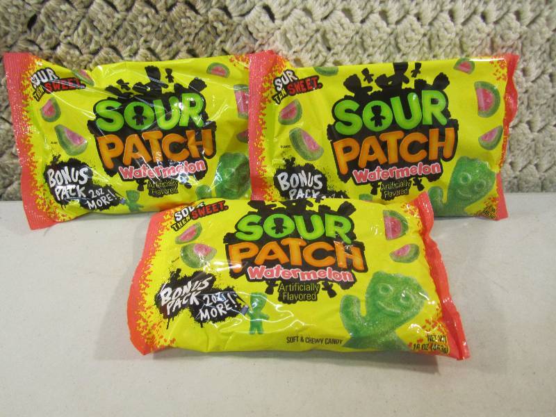 lot 218 image: 3 Bags of Watermelon Sour Patch Sou...