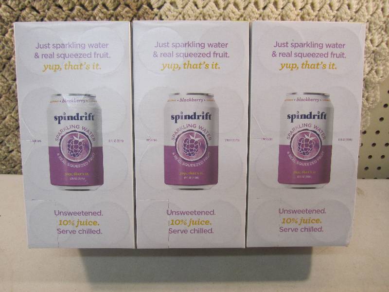 lot 219 image: 3 - 8 Packs of Spindrift Blackberry...