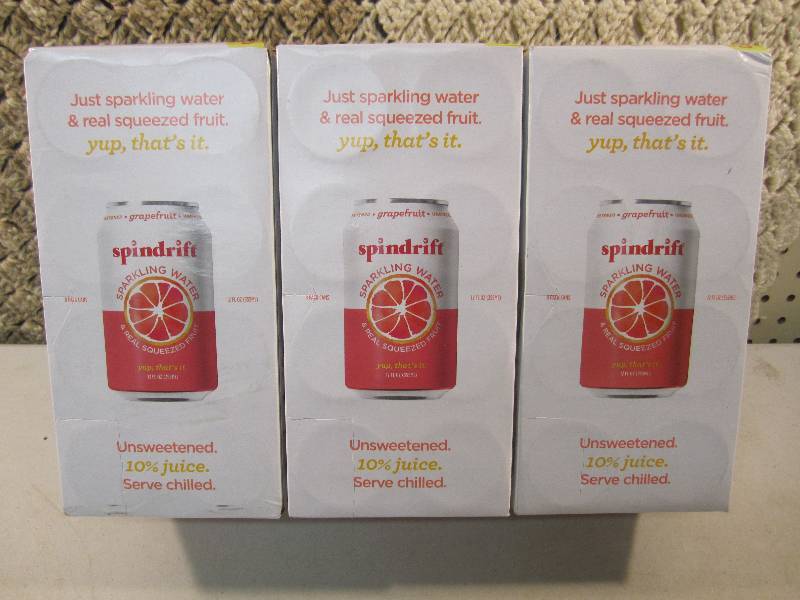 lot 222 image: 3 - 8 Packs of Spindrift Grape Frui...