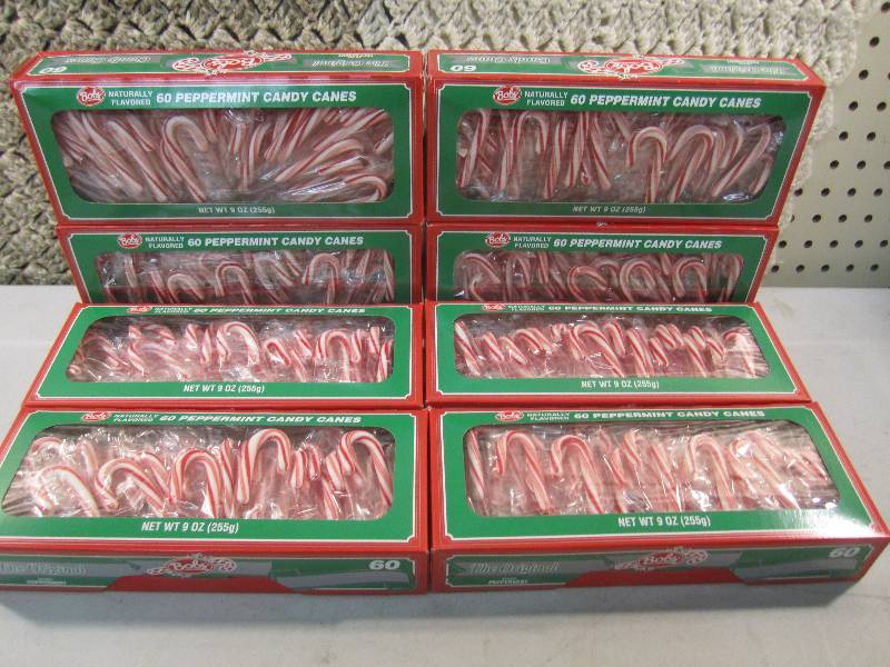lot 224 image: 8 Boxes of Peppermint Candy Canes 6...