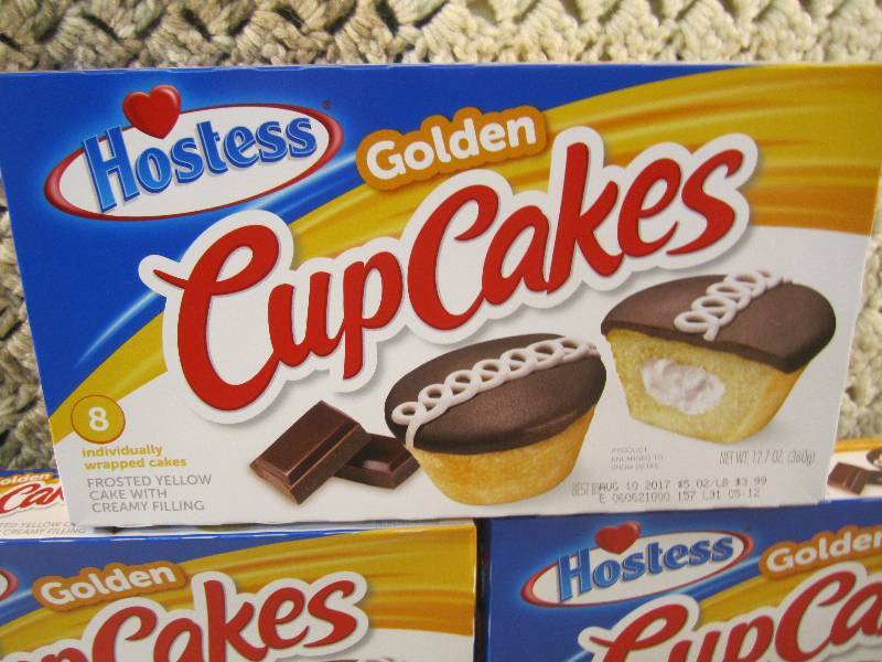 lot 228 image: 3 Boxes Hostess Golden Cup Cakes Be...