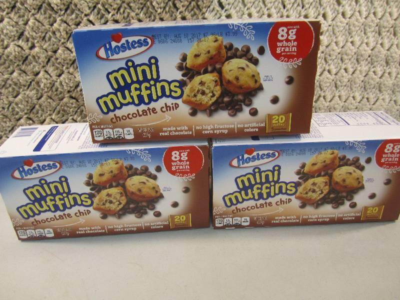 lot 234 image: 3 Boxes of Hostess Mini Muffins Cho...