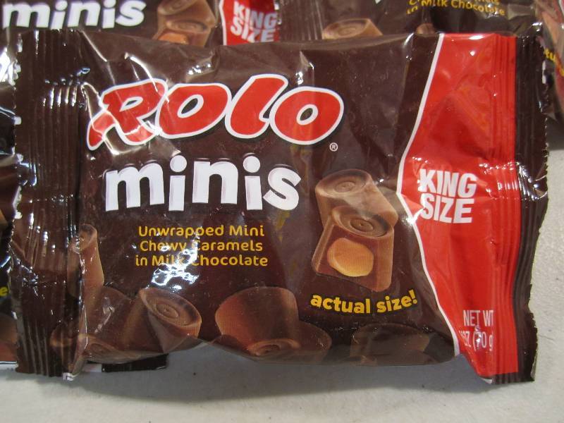 lot 248 image: Lot of 8 Bags Rolo Minis Chewy Cara...