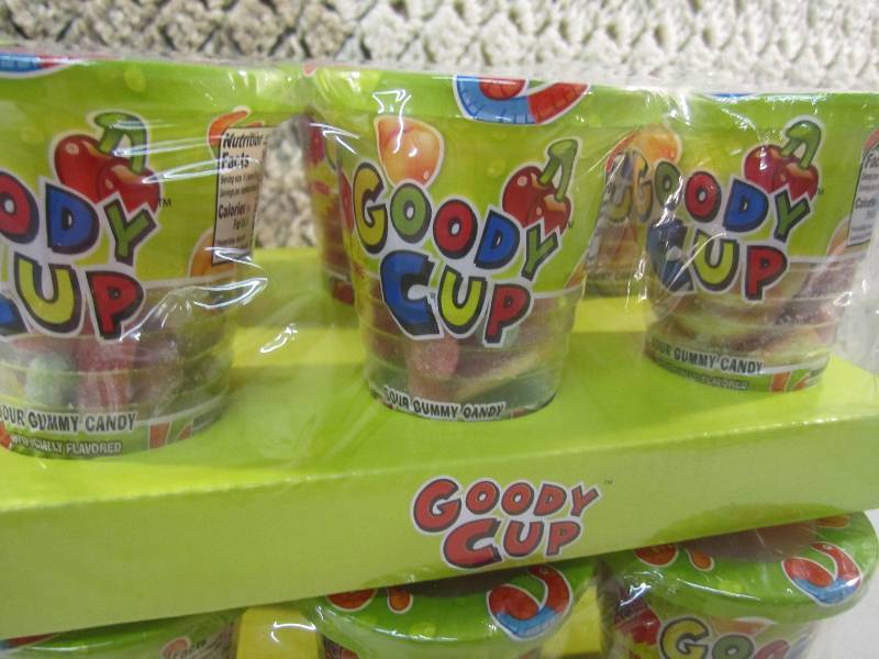 lot 253 image: Lot of 12 Cups Goody Cups Sour Gumm...